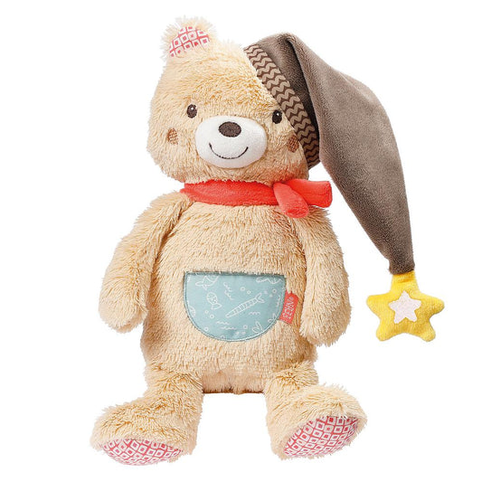 Weiches Kuscheltier Bär mit Nachtlicht und indirekter Glow-in-the-Dark Bestickung