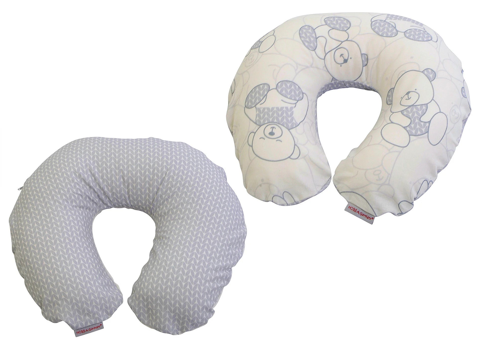 Nackenkissen für Kinder mit Bären in grau