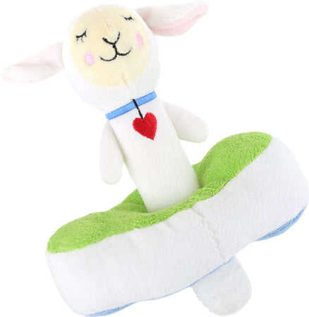 Kuschelige Plüsch-Rassel Schäfchen Lotta mit angenehmen Rassel-Geräuschen 