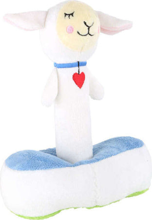 Kuschelige Plüsch-Rassel Schäfchen Lotta mit angenehmen Rassel-Geräuschen 