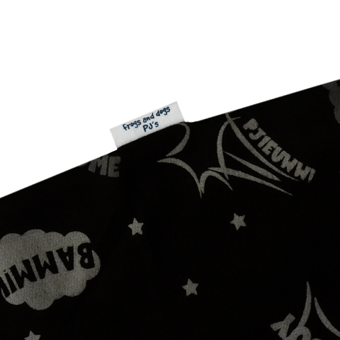 Cooler Schlafanzug "Super Boy" in schwarz aus Baumwolle - für angehende Superhelden!