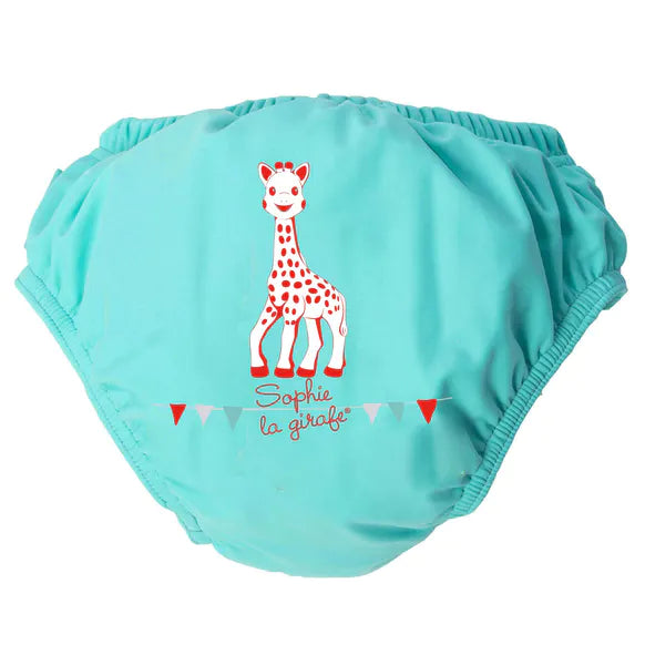mayoparasol - Badewindel "Sophie la girafe" mit UV-Schutz in türkis
