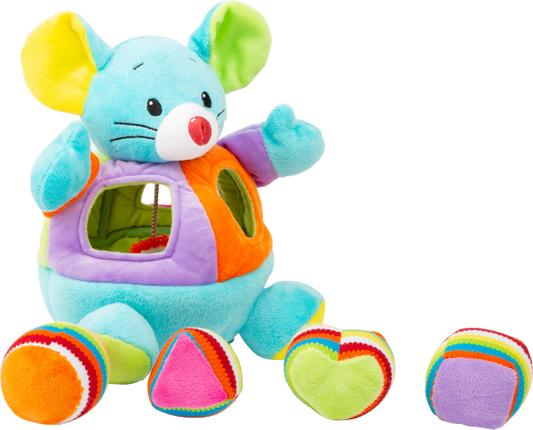 Tolles buntes Lernspiel Zeug für die Kleinsten aus weichem Stoff mit vier Steckelementen