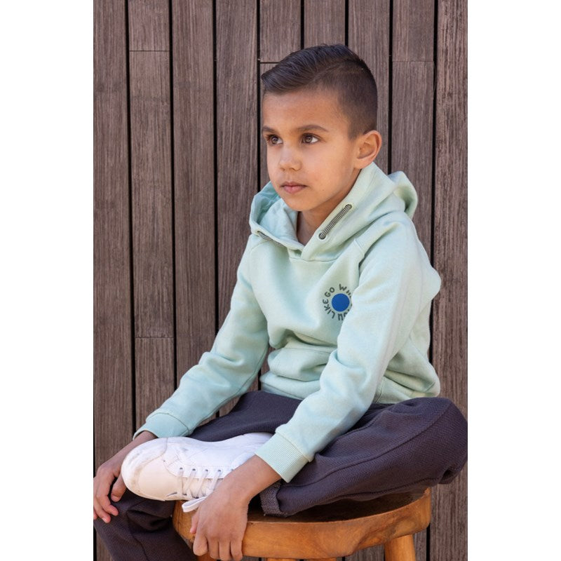 Schöne bequeme Hose mit Fischgrätenmuster mit Gummibund und Kordelzug