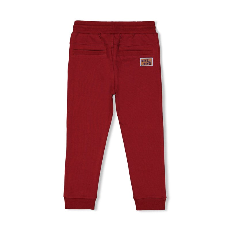 Hochwertige Jogginghose in Bordeaux Rot aus Bio-Baumwolle 