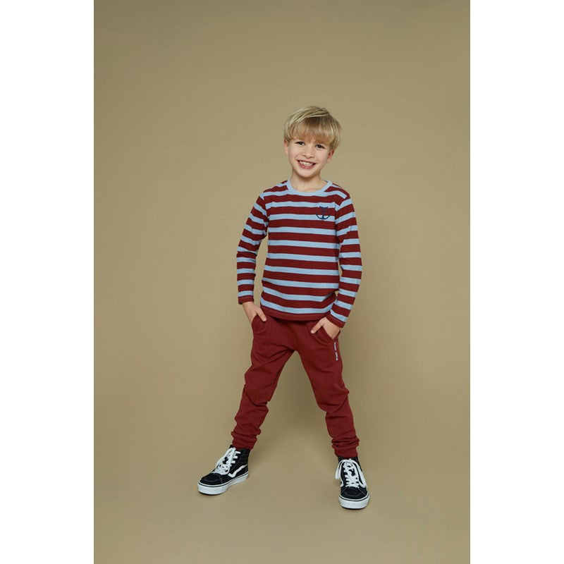 Hochwertige Jogginghose in Bordeaux Rot aus Bio-Baumwolle 