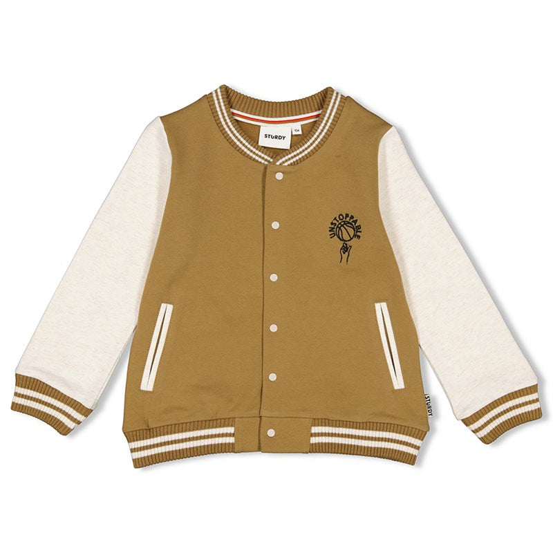 Coole Sweatjacke aus Bio-Baumwolle in Olive