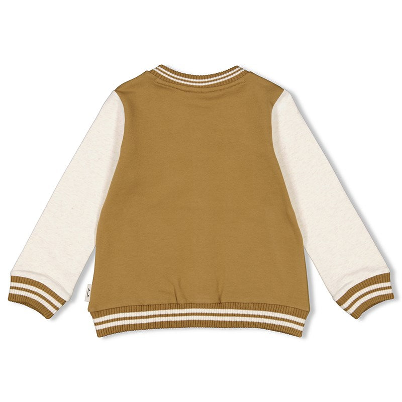 Coole Sweatjacke aus Bio-Baumwolle in Olive