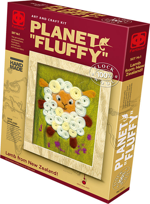 Für kreative Kids: hübsches Wollbild mit Schaf