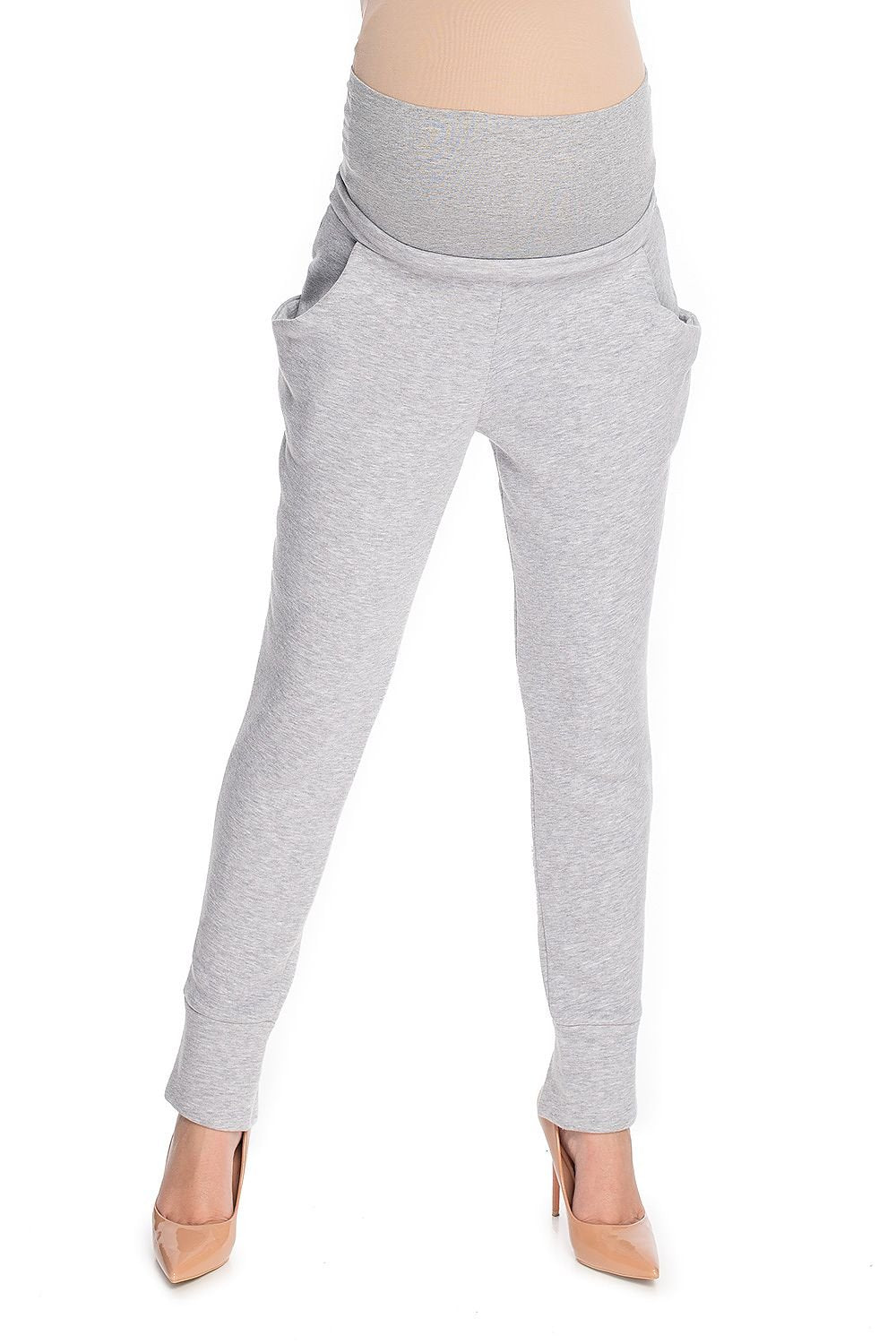PeeKaBoo - Umstandshose/ Sweatpants mit Taschen in hellgrau