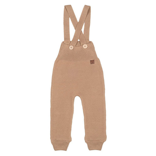 Hochwertige warme gestrickte Latzhose aus Merinowolle  