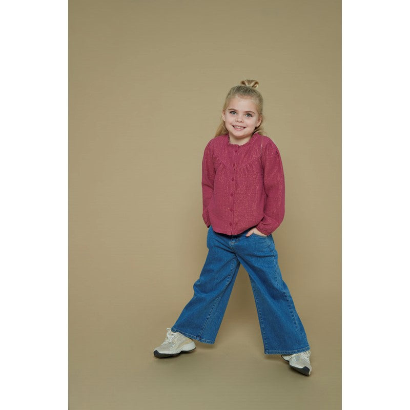 Tolle weit geschnittene Jeans in blau mit verstellbarem Gummibund innen