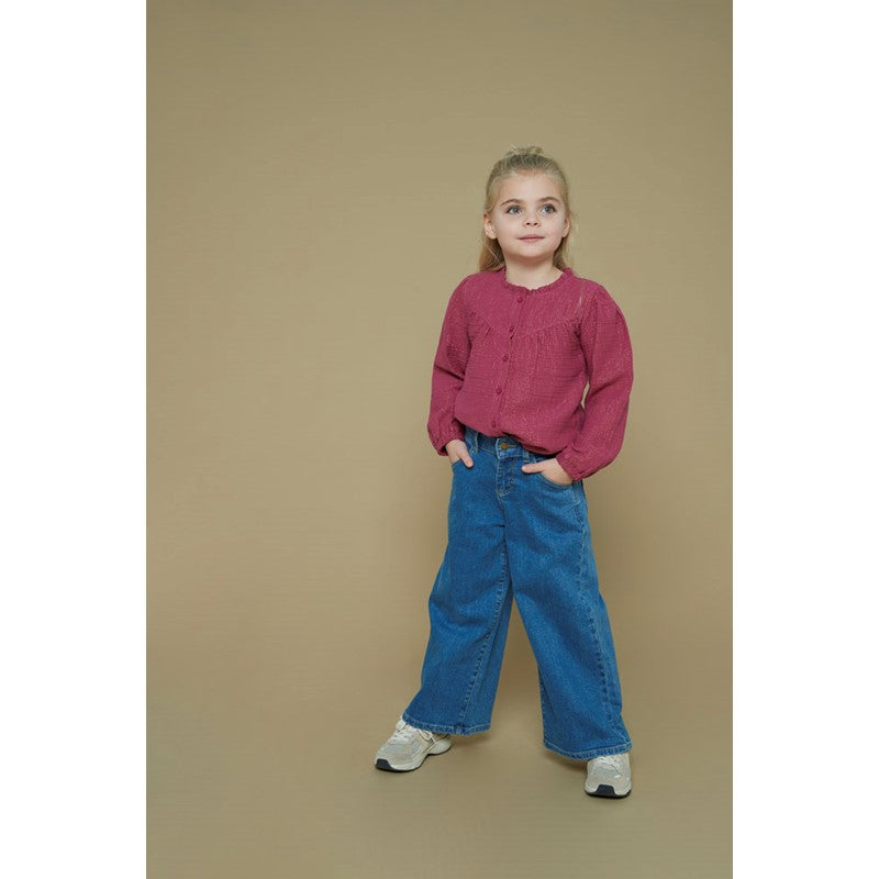 Tolle weit geschnittene Jeans in blau mit verstellbarem Gummibund innen