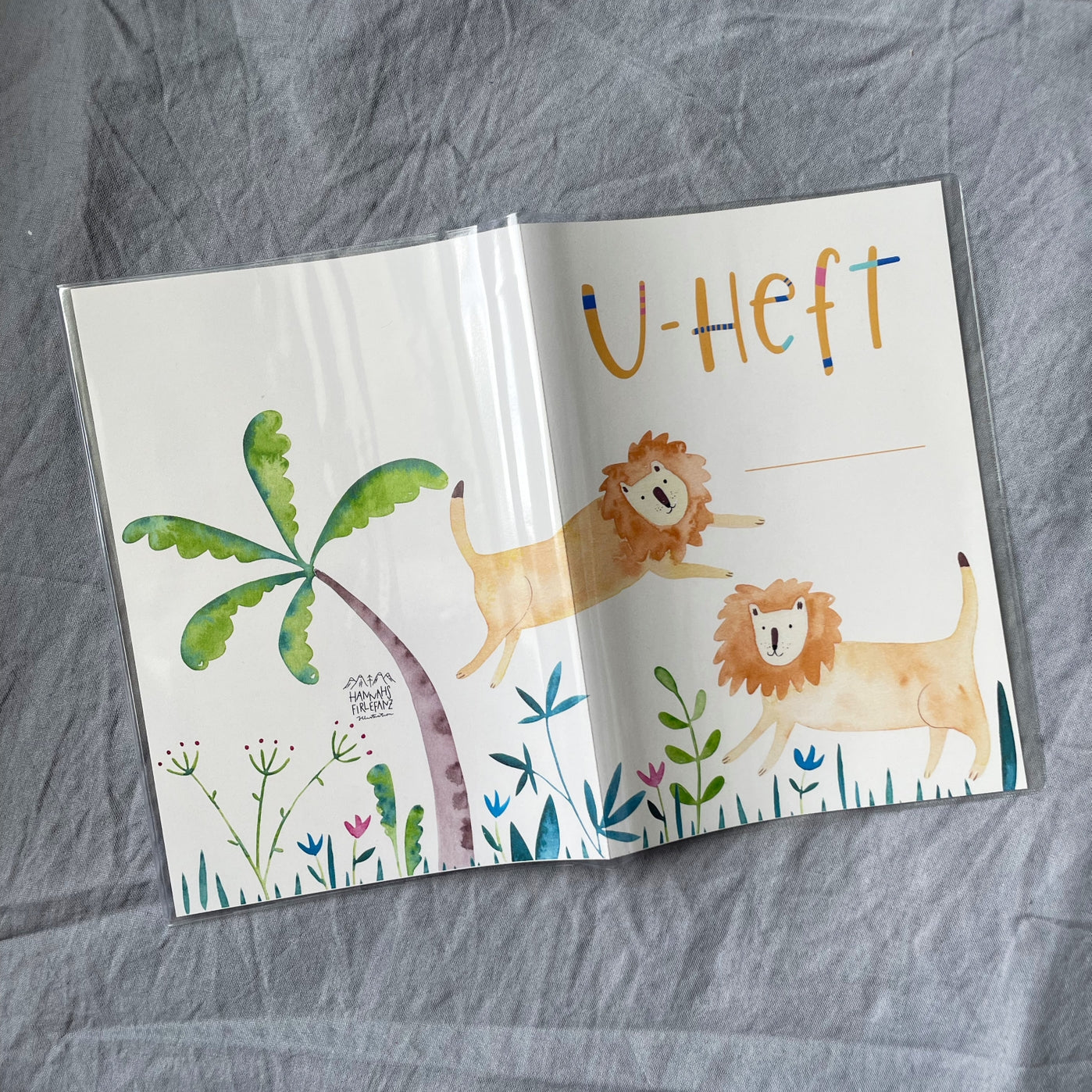 Hannahs Firlefanz - U-Heft Hülle mit Löwen-Design