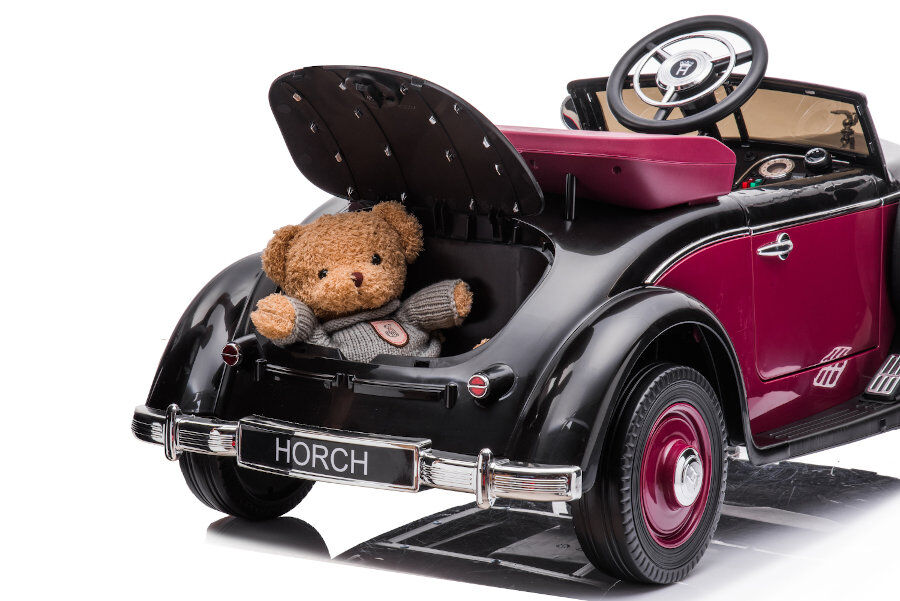 Edler Oldtimer in schwarz, der Audi Horch 930V mit Fernbedienung oder zum selbst steuern - für Kinder die mit Stil durch die Stadt fahren wollen