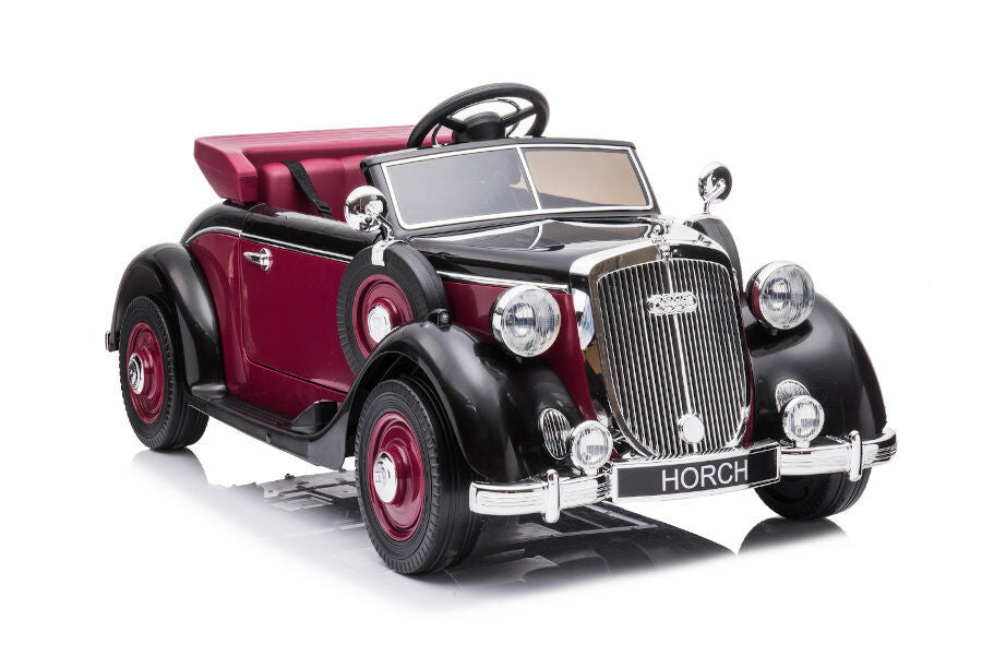 Edler Oldtimer in schwarz, der Audi Horch 930V mit Fernbedienung oder zum selbst steuern - für Kinder die mit Stil durch die Stadt fahren wollen