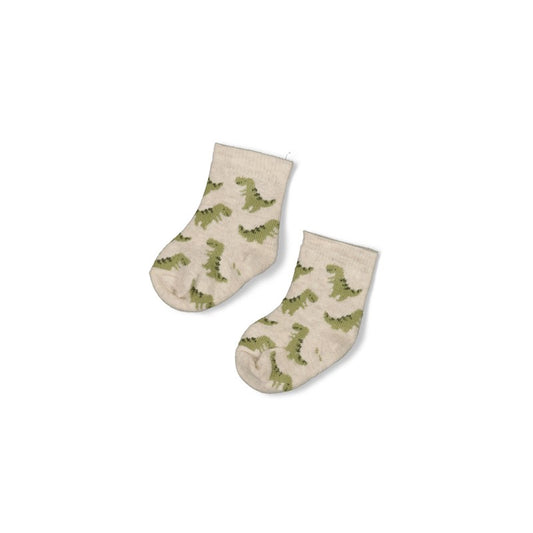 Süße Socken in Natur mit Dinosaurier All Over Print 