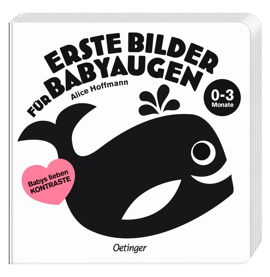 Schönes Buch zum Aufklappen mit liebevollen Illustrationen in Schwarz und Weiß 