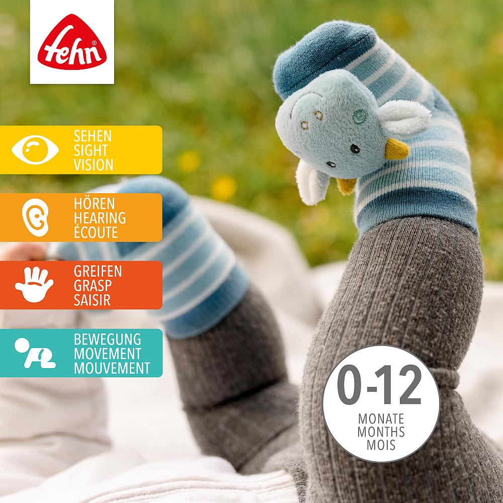 Die süßen rasselnden Socken regen die Babys zum Spielen und Greifen an und machen einfach richtig Spaß!