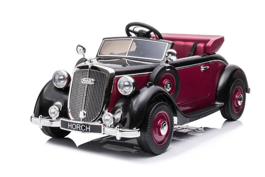 Edler Oldtimer in schwarz, der Audi Horch 930V mit Fernbedienung oder zum selbst steuern - für Kinder die mit Stil durch die Stadt fahren wollen