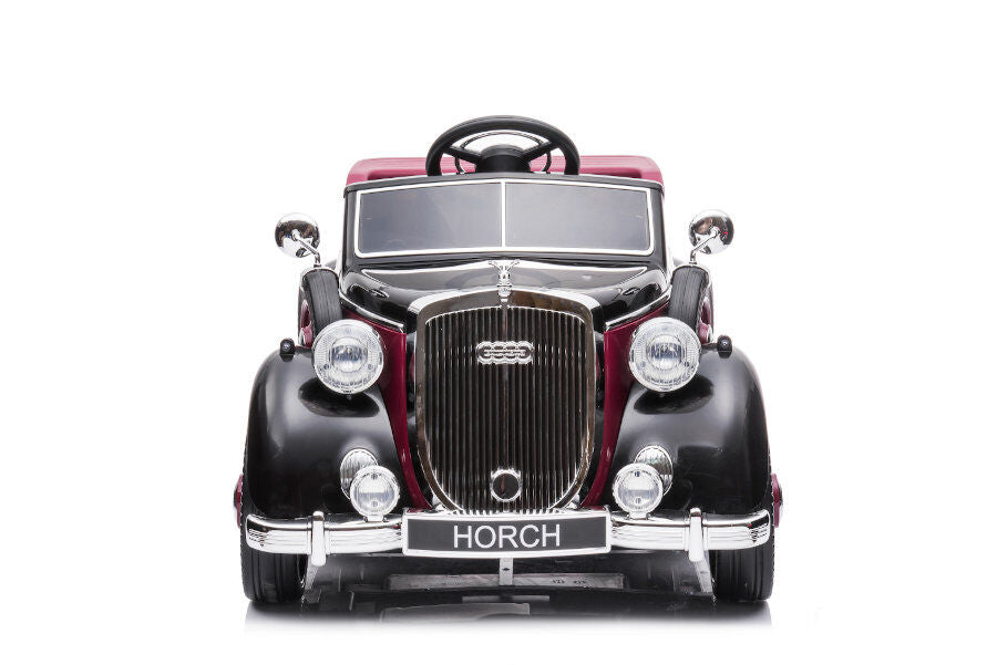 Edler Oldtimer in schwarz, der Audi Horch 930V mit Fernbedienung oder zum selbst steuern - für Kinder die mit Stil durch die Stadt fahren wollen