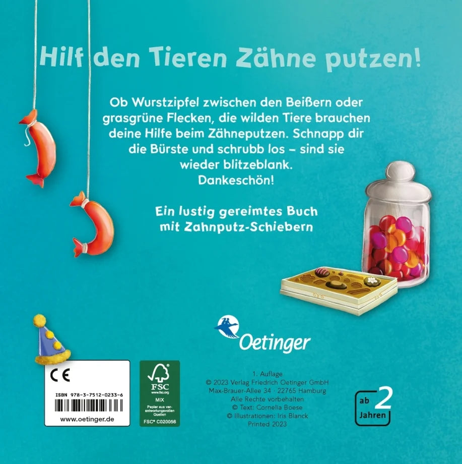 Schönes Buch mit Schiebe-Elementen zum Thema Zähneputzen 