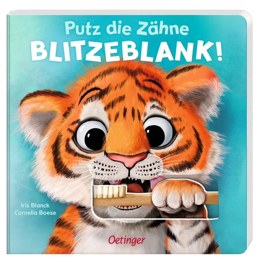 Schönes Buch mit Schiebe-Elementen zum Thema Zähneputzen 