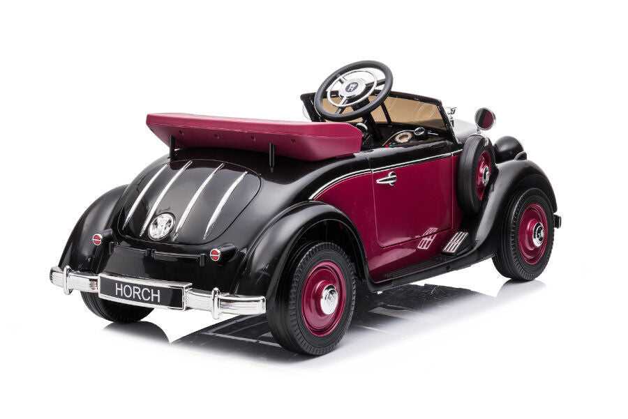Edler Oldtimer in schwarz, der Audi Horch 930V mit Fernbedienung oder zum selbst steuern - für Kinder die mit Stil durch die Stadt fahren wollen