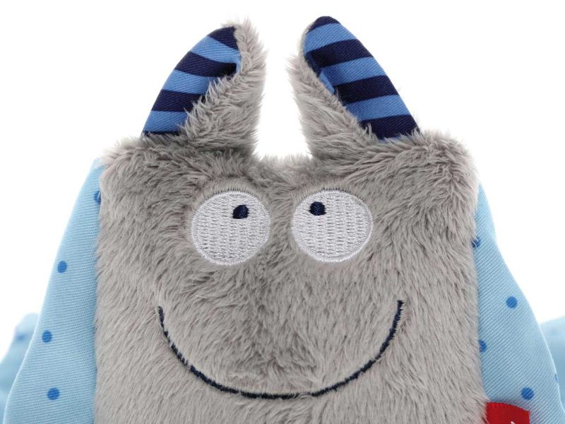 Süße Fledermaus in weiss und blau zum Kuscheln und Liebhaben