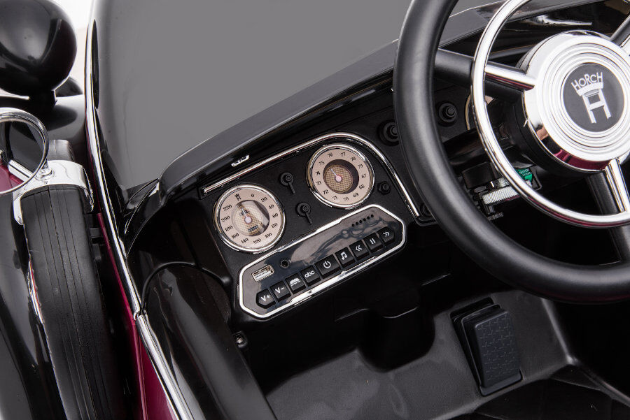 Edler Oldtimer in schwarz, der Audi Horch 930V mit Fernbedienung oder zum selbst steuern - für Kinder die mit Stil durch die Stadt fahren wollen