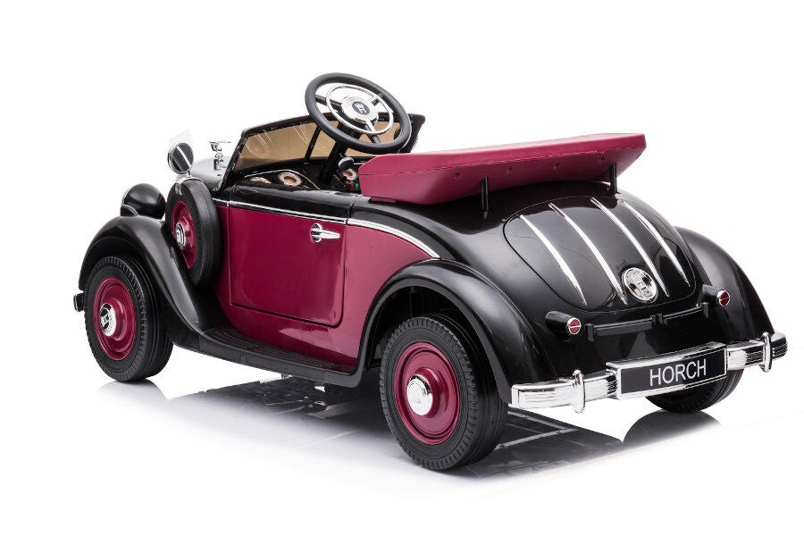 Edler Oldtimer in schwarz, der Audi Horch 930V mit Fernbedienung oder zum selbst steuern - für Kinder die mit Stil durch die Stadt fahren wollen