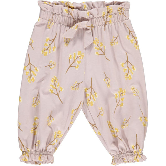 Leichte Hose aus Bio-Baumwolle in zartem rosa mit Gummibund 