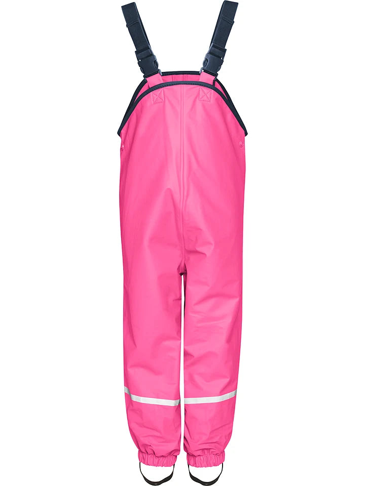 Gefütterte Regenhose mit Trägern in rosa von Playshoes