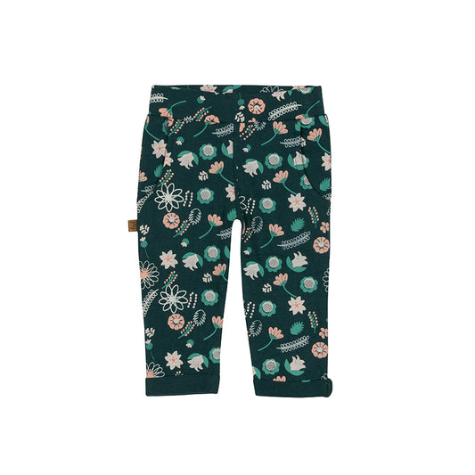 Niedliche Hose für Mädchen mit verschiedenen Blumen darauf