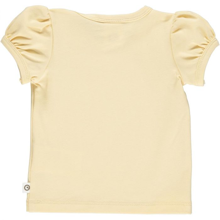 Hochwertiges T-Shirt für Mädchen aus Bio-Baumwolle in angenehmen Gelb-Ton
