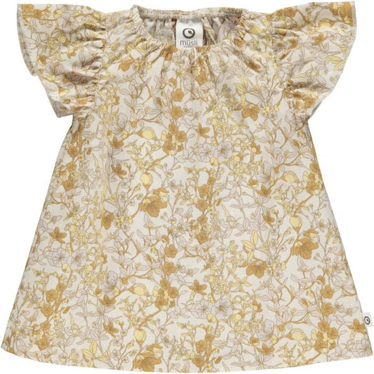 Müsli by Green Cotton - Sommerkleid mit Blumenmuster in buttercream