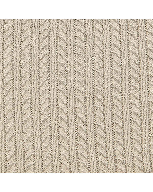 Weiche Strickhosebmit Zugbund in hellem beige aus Bio-Baumwolle 