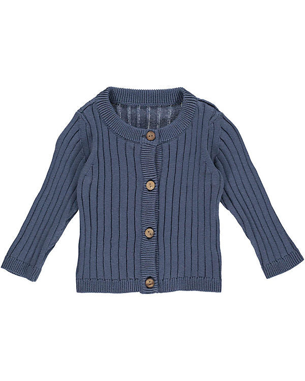 Schöne, weiche Strickjacke für Jungen in dunklem Blau aus Bio-Baumwolle 