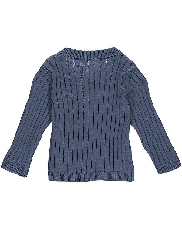 Schöne, weiche Strickjacke für Jungen in dunklem Blau aus Bio-Baumwolle 