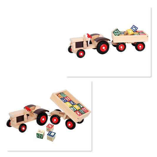 Bino Traktor mit ABC-Anhänger