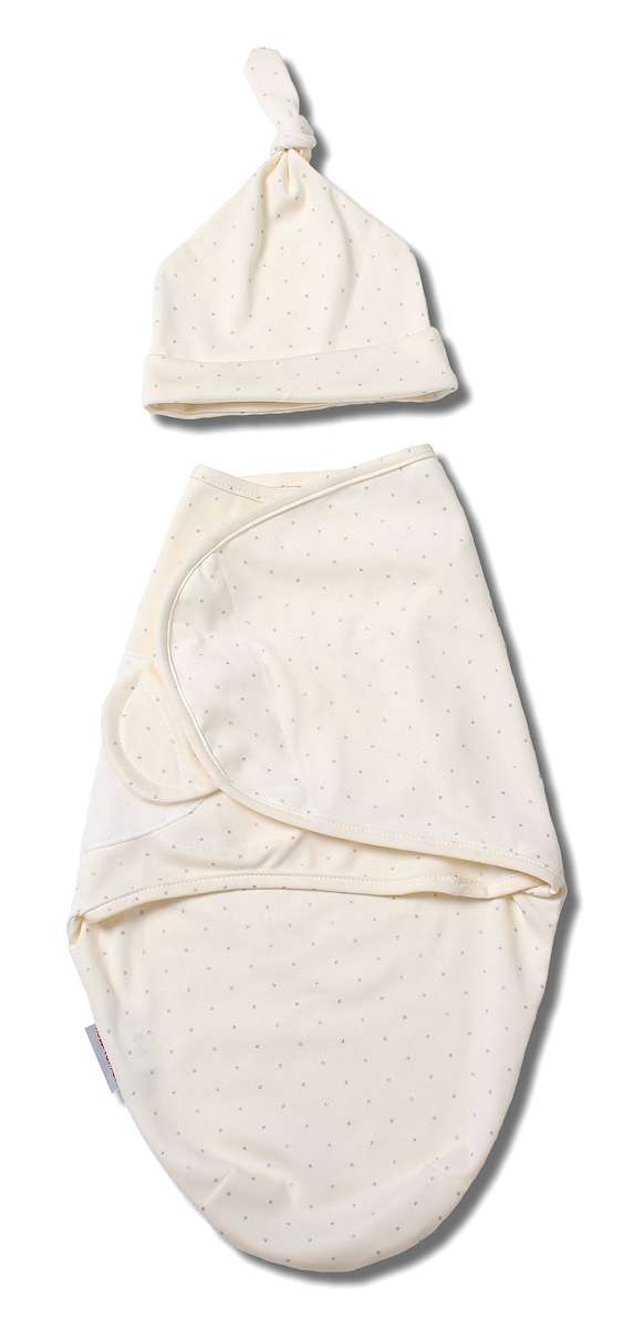 Hobea Pucksack + Mütze Größe S/ champagner mit silbernen Punkten