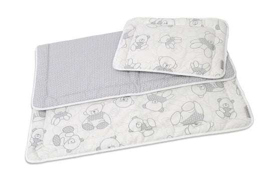 Hobea - Baby-Bettset Bärchen/ grau